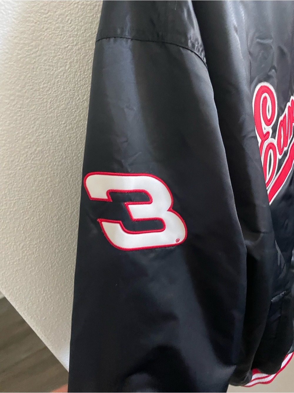 Chase Authentics Black Jacket with Red & White Ribbed Collar - Picture 5 of 8